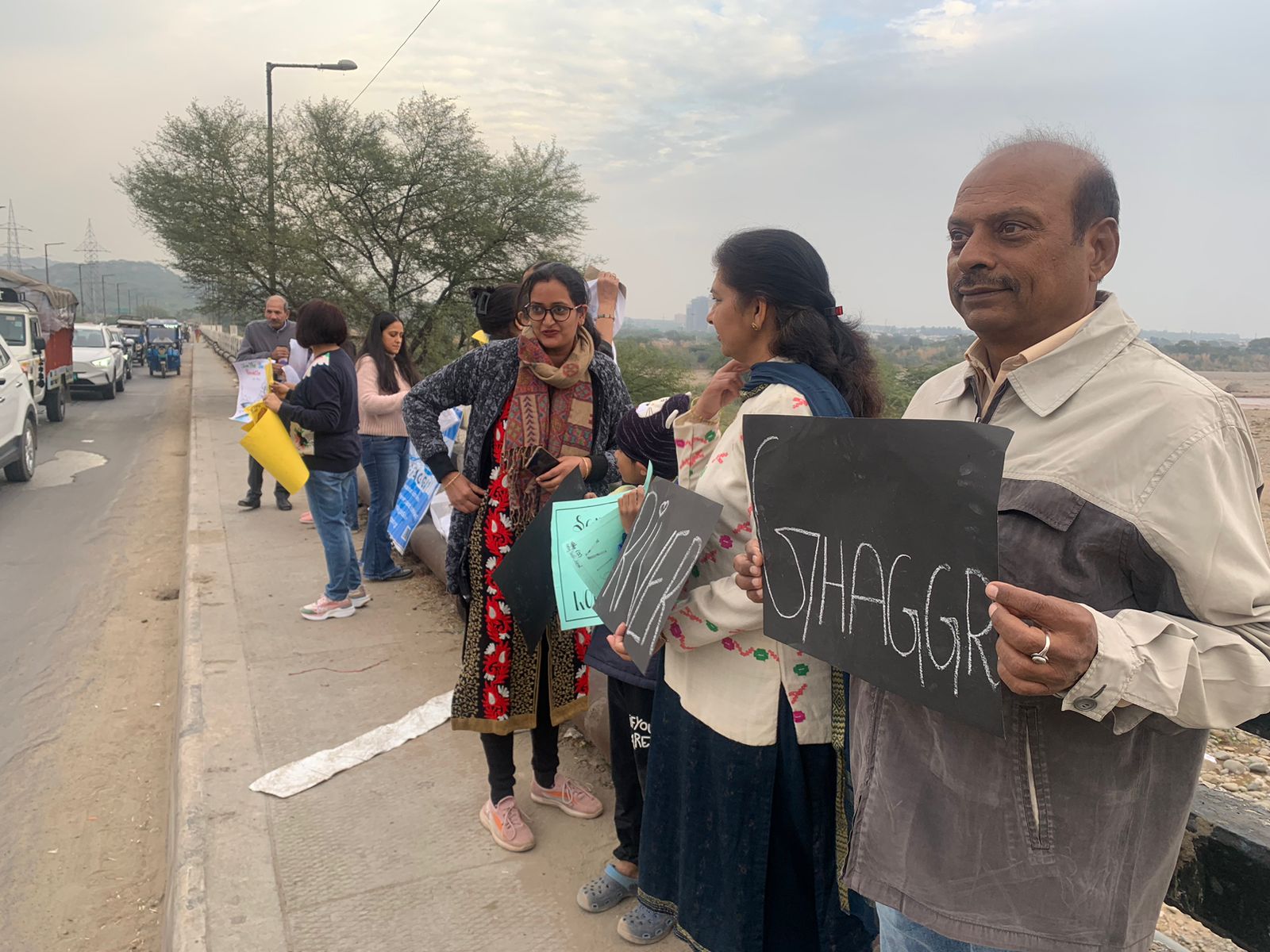 Human Chain on Ghaggar Bridge 27th November At 4PM